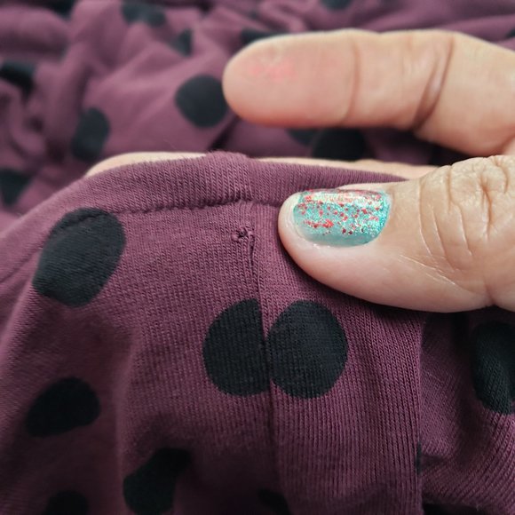 Lane Bryant Top Blouse Polka Dot Soft Comfort Tie Accent Stretchy 14/16 Casual - Picture 8 of 8